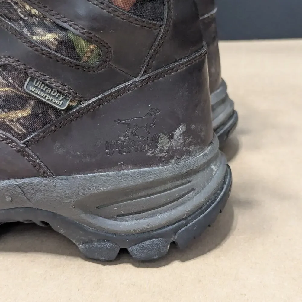 Red Wing Irish Setter King Toe Camo Leather Work Boots Lace Up Hunting Camping